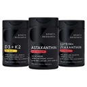 Sports Research® Antioksi Support Pack w/Astaxanthin 12 mg, D3 5000iu + K2 100mcg ve Lutein 20 mg + Zeaxanthin 4 mg Supplements - Vegan sertifikalı · Gluten & Soy Free