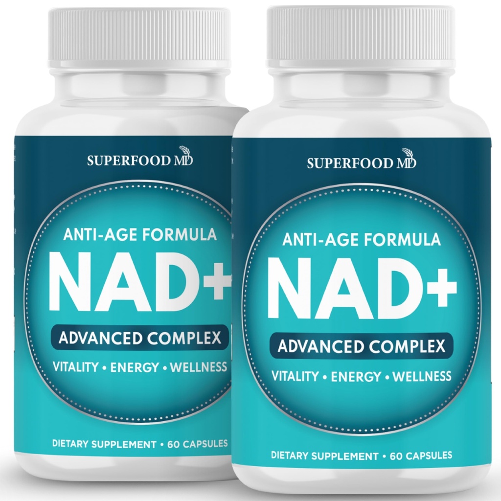 NAD+ Supplement Liposomal + Women & Men, Astaxanthin, CoQ10, Alfa Lipoic Acid, Green Tea - 120 Kont