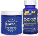 NATURAL STACKS Ginkgo Biloba + Dopamin Brain Food Sche - Supports Focus & mental Drive * - 120 Total Capsules