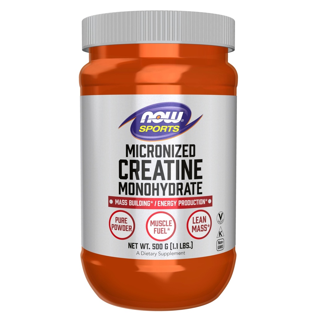 Şimdi Gıda Spor Beslenme, Mikronized Kretine Toz 500 g, Mass Building*/Energy Production*, 1.1-Pound