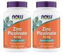 Τώρα Συμπληρώματα, Ψευδάργυρος Picolinate 50 mg, Υποστηρίζει Enzyme Λειτουργίες, Ανοσολογική Υποστήριξη, Μη ΓΤΟ, Kosher, Κατάλληλο για Vegans - 240 Χορτοφαγικές Κάψουλες (Συσκευασία του 2)