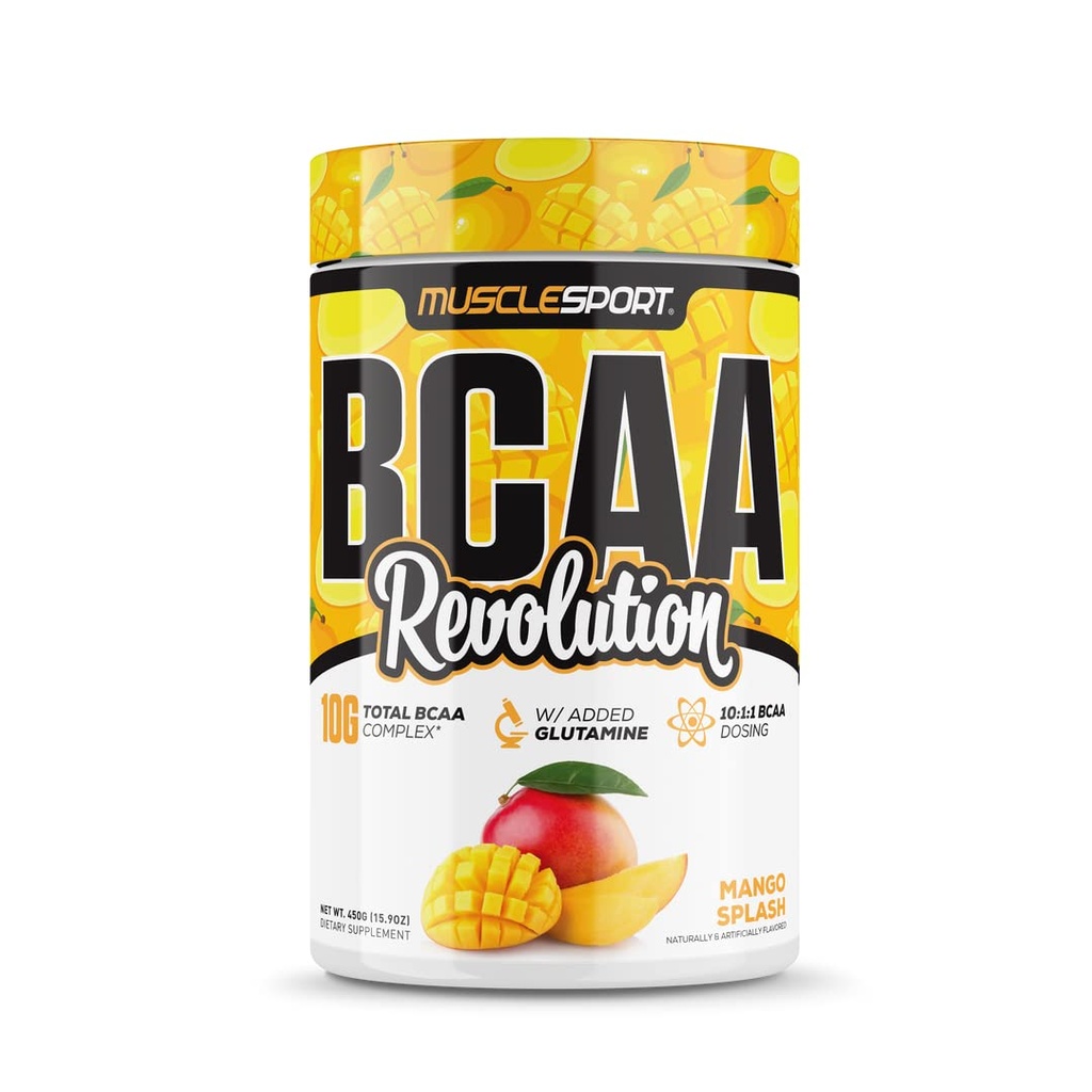 Kassport BCAA Devrimi, Erkekler ve Kadınlar için Asit Toz Supplement - Intra Workout Education Complex - Recovery Supplement (Mango Outlet, 30 Hizmet)
