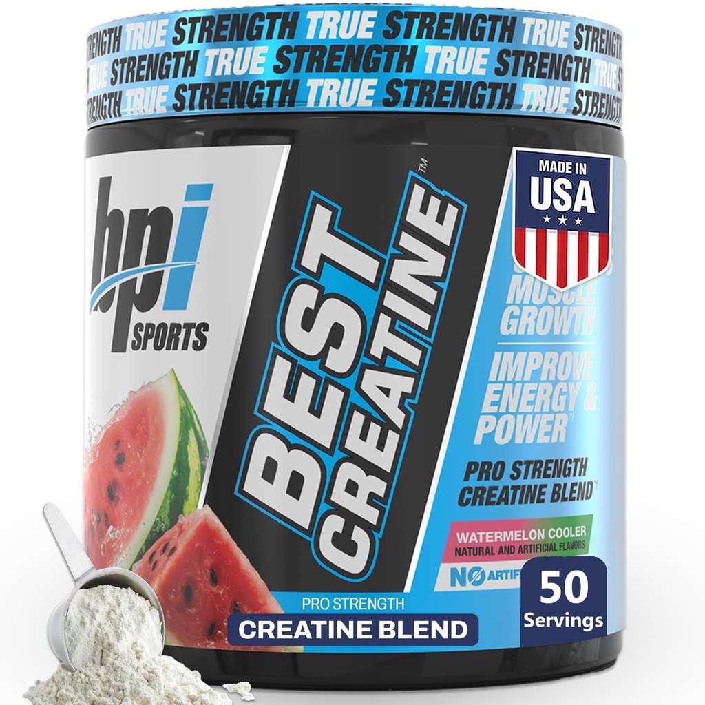 BPI Sports Best Tinatine - Insanlar ve Kadınlar için Altın Monohidrat Tozu, Himalaya Tuz - Güçlü, pompa, Kas Büyüme, Kas Tanım - Bloat - Sumelon Soğutma - 50 hizmet - 10.58 Ounce