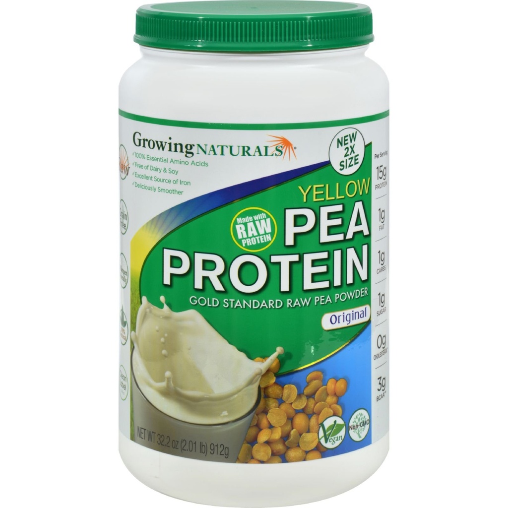 Doğals Raw Pea Protein Tozu, Vegan Plant Temel Protein, BCAA, Low-Carb, Low-Sugar, Original Unflavored, 2 Pound (kısa 1)