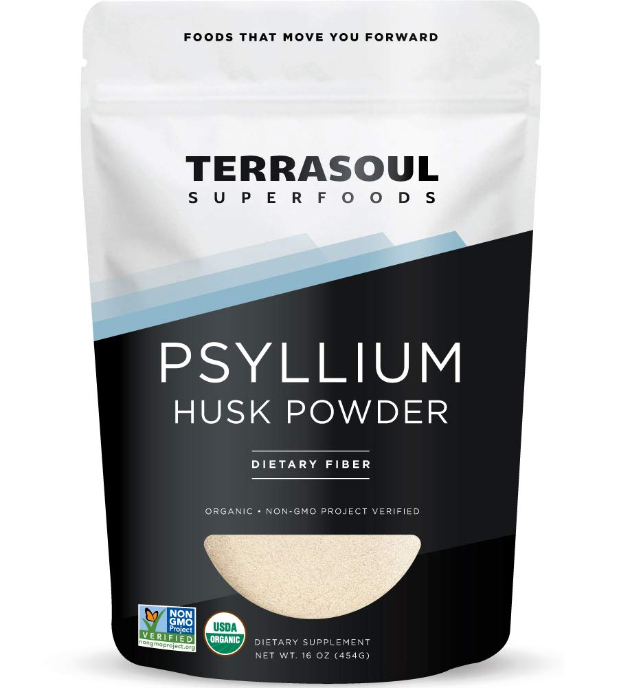 Terrasoul Superfoods Organik Psyllium Husk Toz, 1 Lb - Superfine Texture |% 99eight | Mükemmel Gluten-Free Baking | No Mor Breads