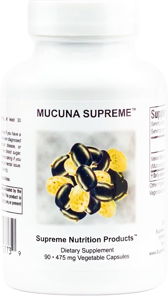 Υπέρτατη Διατροφή Mucuna Supreme, 90 Αγνές Κάψουλες Χορτοφαγίας