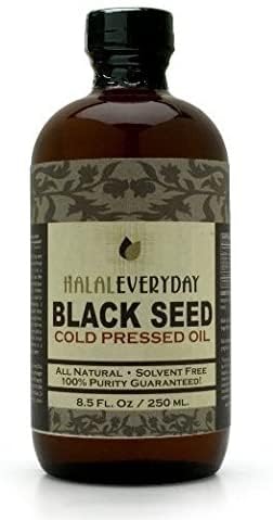 Cold Pressed Black Seed Oil - Γυάλινο μπουκαλάκι, Unfiltered έρχεται με μαύρο υπόλειμμα σπόρων Μαύρο Cumin Nigella Sativa Non-GMO 100% καθαρό έλαιο Blackseed Kalonji Oil (4oz Glass)