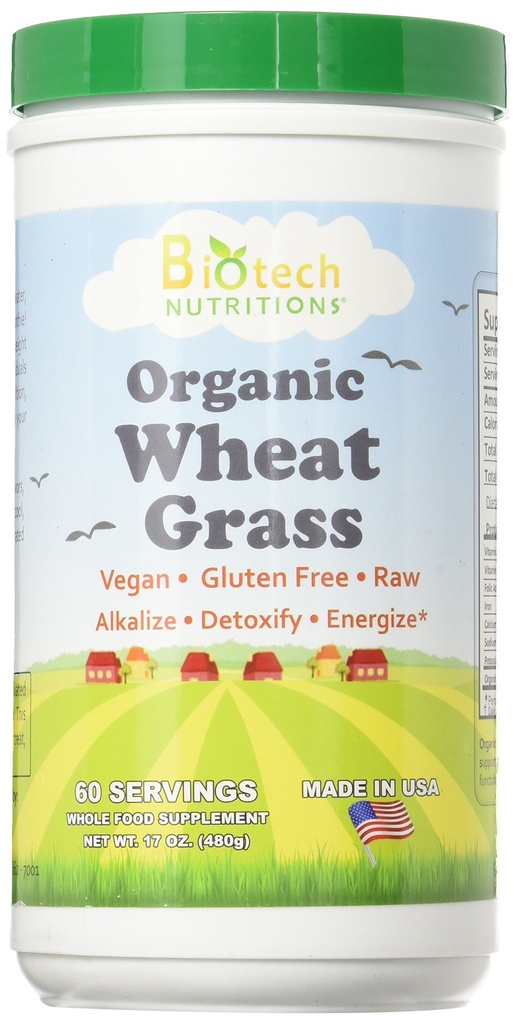 Raw Organic Gluten Free Vegan Buğday Grass, 17 Ounce