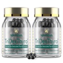 Thyroid Supplement – TriDexThyro™ Raw Desiccated Thyroid Complex 375 mg with Bovine, Porcine & Ovine –120 Capsules for Women and Men（2 Pack）