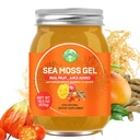 Sea Moss Gel, Raw Flavored Irish Seamoss Gel Immune and Digestive Support Vitamin Mineral Supplements, Ashwagandha Mango Flavor 18.5oz