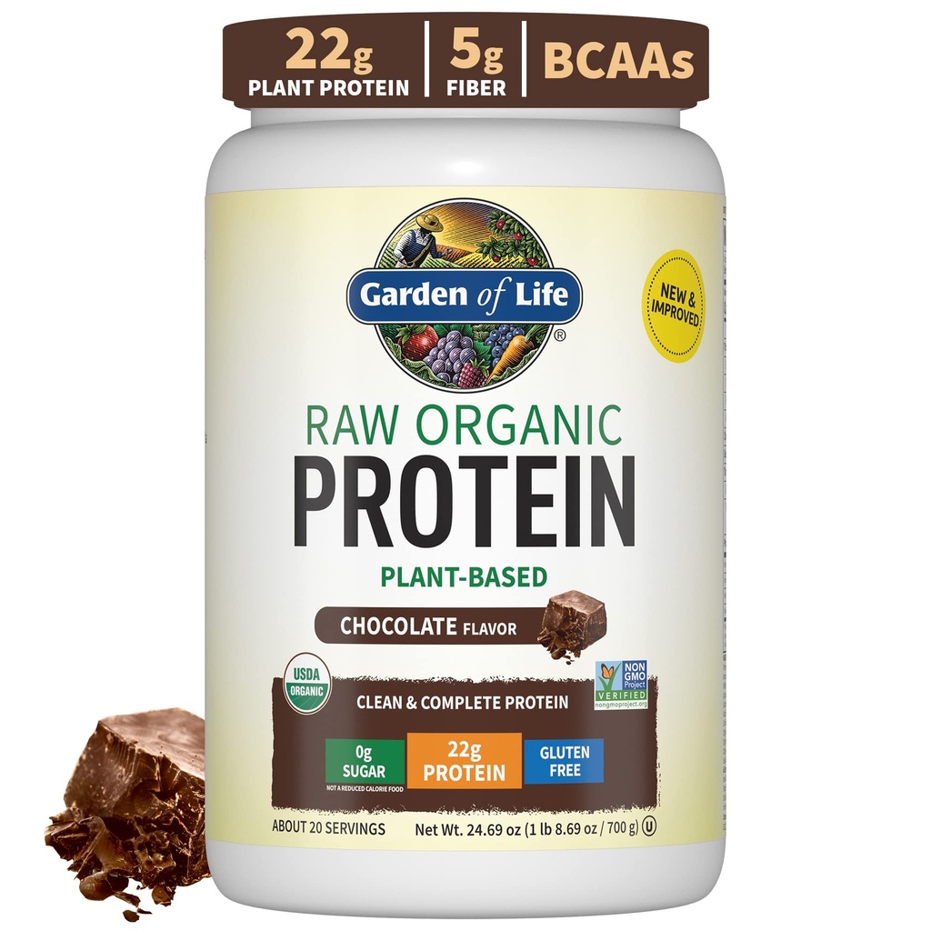 Yaşam Protein Tozu, Vegan Protein Tozu, BCAA, Probiyotikler ve Digestive Enzymes, Gluten & Lactose Free, Chocolate, 1.5 LB