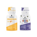Bee and You Propolis Shot and Kids Shot Bundle, Natural Propolis Shot Supplement, Αντιοξειδωτικά, Βιταμίνη C, VIT D3, ψευδάργυρος, χυμός πορτοκαλιού, ωμό μέλι 2 * 12 μπουκάλια