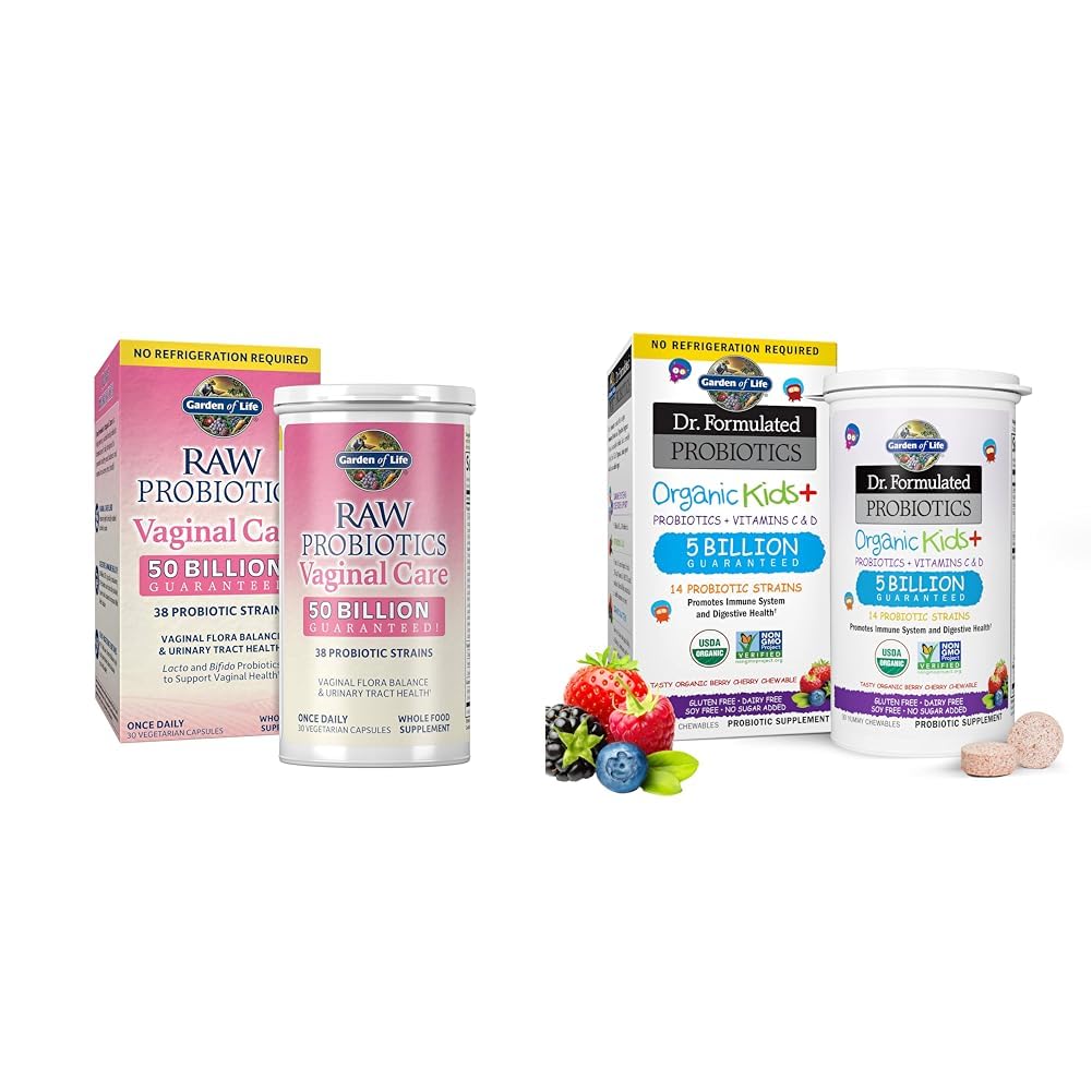 Life Probiyotiks for Women's Health, Kids Immune Support - 50 Milyar CFU, 5 Milyar CFU, 30 Capsules, 30 Chewables
