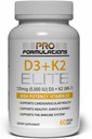 Pro Formulations MD D3 + K2 Elite – Vitamin D3 + Vitamin K2 – 60 Gün Supply – Yüksek Lisans, Bio kullanılabilir MK-7