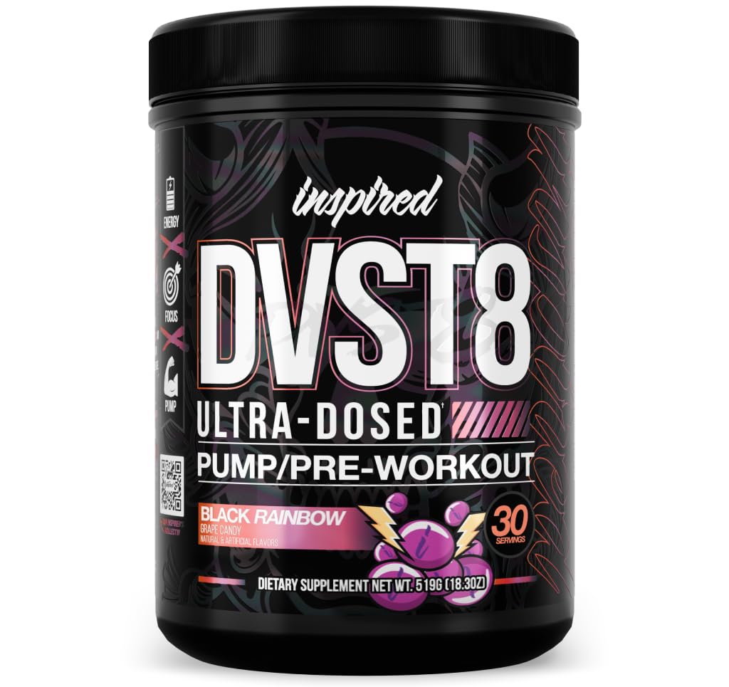 Inspired DVST8 25 Preworkout Toz - Black Rainbow