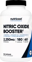 Nutricost Nitric Oxide Booster 2250mg, 180 κάψουλες - 750mg ανά κάψουλα, 60 σέρβις - Χωρίς γλουτένη και χωρίς γλουτένη