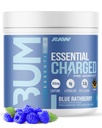 RAW Pre-Workout Toz, Essential CHARGED (Mavi Rathberry) - Erkekler ve Kadınlar için Preworkout Supplement - Supports Focus, Mood, & Performance - Caffeine, Alpha-GPC, L-Citrulline, Beta Alanine (25 hizmet)