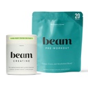 Beam Kretine Monohidrat + Pre Workout Sche – Strength, Endurance & Muscle Recovery Stack – Clean Energy & Hydration Support, Third-Party Tested for Peak Education Performance