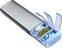 Vaydeer Metal Seyahat Pill Organizer, 7 Günlük Pill Box, Büyük Kapasite Daily Cute Pill Case for Supplements, Pills, Vitaminler ve İlaçlar (Küçük,Gunmetal)
