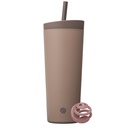 BlenderBottle 2in-1 Ben paslanmaz Steel Shaker Tumbler, Swig Leakproof Lid, Straw, BlenderBall, BPA Free, For Protein Shakes, Smoothies, And Pre Workout, 24 oz, Brown (Cocoa)