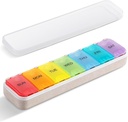 Zannakij Fiber XL Haftalık Pill Organizer 7 Gün, Pop Açık Büyük Seyahat Günlük Pill Box, Moisture Ön Hafta Pill Sahibi Konteyner, Arthritis Friendly Medical Case for Vitamin Drug Supplement Supplement