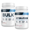 Mix Labs Bulk Pre-Workout Toz (30 Servisler, Tropikal Punch) & Stim-Free Pre-Workout Toz (30 Hizmetler, Strawberry Lemonade)