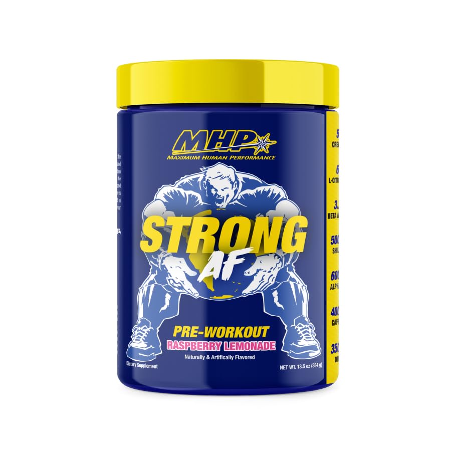 MHP Güçlü AF, Pre-Workout, Muscle Building, Strength, Performans, Kretine, Shilajit, Beta Alanine, Citrulline, Alpha-GPC, Raspberry Lemonade, 40 Hizmetler