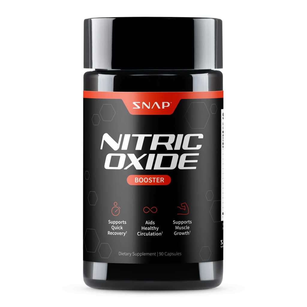 Snap Supplements Nitrik Oksit ATM Pre Workout, Muscle Builder - L Arginine, L Citrulline 1500 mg Formula, Tribulus Extract & Panax Ginseng, Strength & Endurance (90 Capsules)