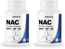 Nutricost N-Acetyl L-Cysteine (NAC) 600 mg, 120 Vegetarian Capsules - Non-GMO, Gluten Free, Vegetarian Caps (Pack of 2)