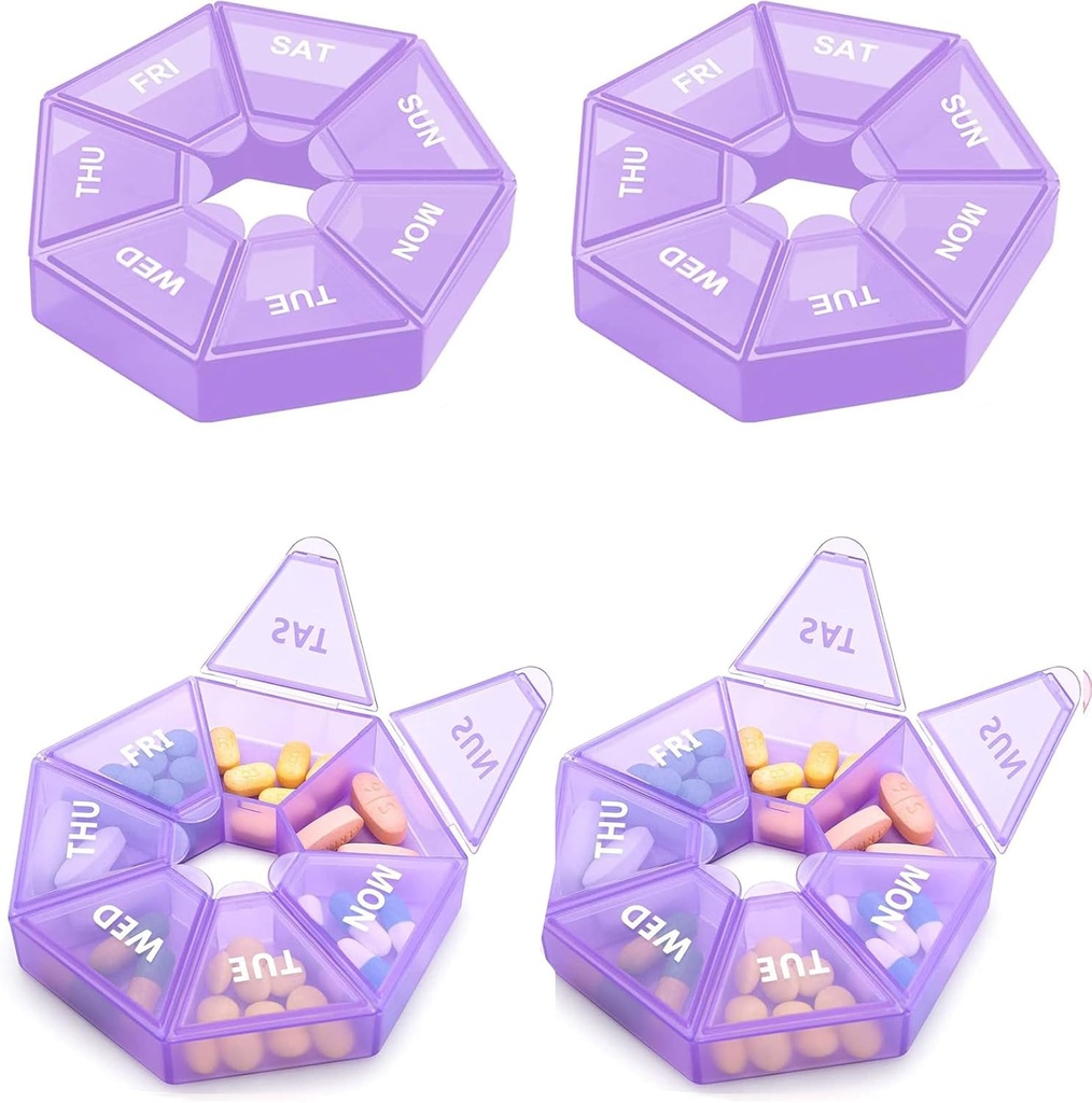 Haftalık Pill Organizer Büyük 7 Gün Pill Box Organizer Günlük Tıp Vakasını Vitamin Balık Yağı Pills Supplements Arthritis Friendly