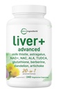 Liver Advanced+, 240 Veggie Capsules | 20in-1 Kompleks with Milk Thistle, Dandelion, NAD, NAC, ALA, TUDCA, Glutathione, Artichoke, Turmeric, & Astragalus | Non-GMO, Gluten Free