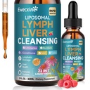 Liposomal Lymphatiage & Liver Cleanse Drops, 23-in-1 with Echinacea, NAC, TUDCA, L-Glutathione, Burdock for Lymph, Liver Detox & Repair, Immune Support, Raspberry Flavor, 2 fl oz Supplement