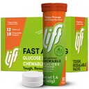 Asansör Glucose Fast-Acting Glucose Chewable Energy Tablets, Orange, 10 ct Tube (Pack of 12)