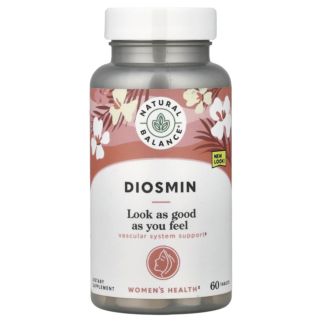 Doğal Denge Diosmin 500 mg - Diosmin Hesperidin Blood Circulation Supplements - Plantive and Vascular Support, Lab TY, 60 Günlük Garanti, 60 Hizmetler