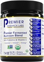 Premier Research Labs Premier Fermented Mushroom Mix - Reishi Mushroom Toz, İçmeler için Mushroom Extract, Türkiye Tail, Cordyceps ile Immune & Gut Health - 7.4 ozroom Toz, İçmeler için Mushroom Extract, Kahve, Mushroom Kompleksi, Türkiye ile Konsüsü