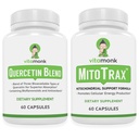 VitaMonk Quercetin Complex + MITOTRAX Mitochondrial Support Bundle – Immune, Antioxidant & Cellular Energy Support – Quercetin 500 mg per Serving (2 Capsules) with Bromelain, CoQ10 & BioPQQ