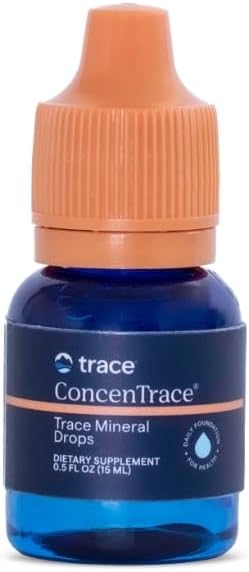 Trace Minerals ConcenTrace Trace Mineralleri - Bone & Joint Support için sıvı Supplement - Aids Hydration & Electrolyte Restoration - Unflavored, 0,5 fl oz (6 hizmet)