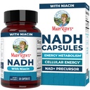 MARYRUTH'S NADH Capsules | Niacin | NAD+ Precursor | Trans-Resveratrol | CoQ10 | Cellular Energy | Energy Metabolism | Cognitive Function | Vegan | Gluten-Free | 1 Capsule Daily | 30 Servings