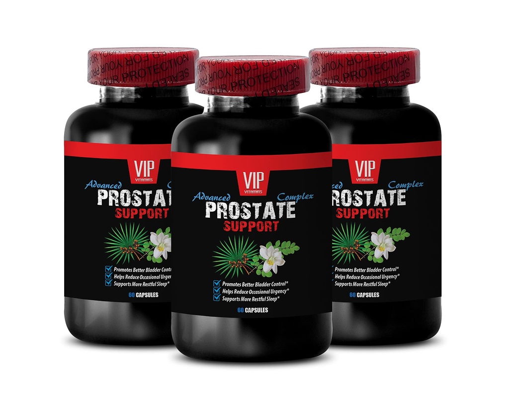 Saw Palmetto for Prostate Health - Prostate Support - Pygeum for Prostate Wellness, Red Raspberry for Support, Graviola Leaf for Prostate Wellness, Green Tea for Men’s Health 3 Bottles 180 Capsules