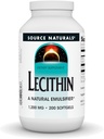 Source Naturals Lecithin 1200 mg, Doğal Emülsifier - 200 Softgels