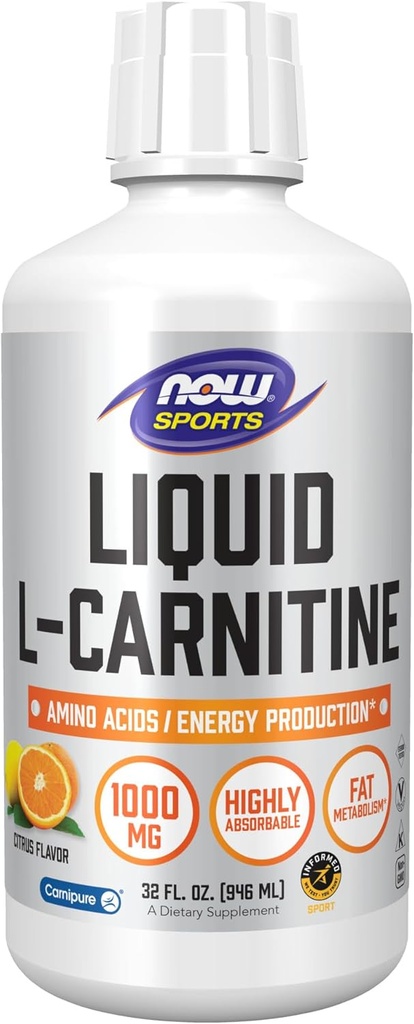 Şimdi Gıda Spor, Sıvı L-Carnitine, Citrus, 1000 mg, 32 fl oz (946 ml)