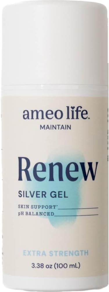 Ameo Life Extra Strength Colloidal Silver Gel 35 ppm - pH Dengeli, Yapılı Gümüş Gel Sağlıklı Cilt, Küçük Cuts, Yararlar ve Burns - Rejuvenation için Doğal Cilt Bakımı (100 ml)