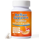 QUBIT Sodium Alginate for Acid Reflux – No Aftertaste & Taste Well, Easy to Swallow, for Silent Reflux, Heartburn & Indigestion – Gourmet Raft Barrier on Stomach – 60 Vegan Capsules