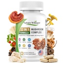 22 in 1 Lions Mane Mushroom Supplement with Ashwagandha | Black Pepper for Wellness Support, Mushrooms Complex with Turkey, Tail, Reishi, Cordyceps, Chaga, Maitake & More - 60 Capsules