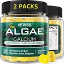 (2 Pack) Kadınlar için lobi Gummies, Sürdürülebilir Algae (3. Parti Test Edilmiş) D3 K2, C, çinko, Boron, Bone Strength için Manganese, Vegan