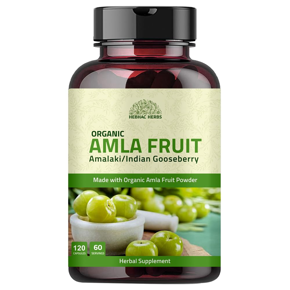 Amla Capsules (Phyllanthus Emblica) – Amalaki amla 120 Capsules | Natural Antioxidants Superfood | Herbal Supplement Made with Organic Amla Fruit Powder