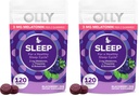 OLLY Sleep Gummy,3 mg Melatonin,L-Theanine,Chamomile,and Lemon Balm Extracts,BlackBerry Flavor,60 Day Supply -,120 Count (Pack of 2)