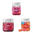 OLLY Undeniable Beauty Gummy for Hair, Skin, Nails (Grapefruit, 60 Count) Women's Multivitamin Gummy (Berry, 90 Count)