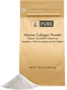 Pure Original Materialss Marine Collagen Toz (1 lb) Natural & Unflavored, Protein,, Resealable Bag