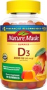 Nature Made Vitamin D3 2000 IU Per Care Gummies, Bone, Teeth, Muscle ve Immune Health Support, 45 Day Supply, 90 Vitamin D Gummies for Yetişkinler